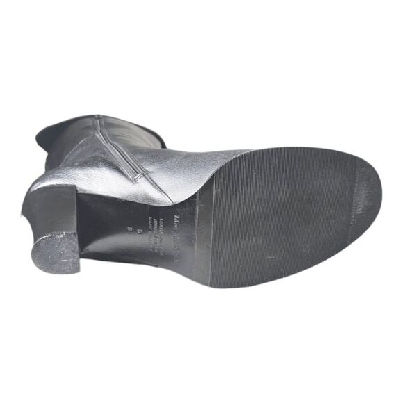 MAX DE CARLO Italian Made Black Leather Knee High Boot Size 9B - Picture 9 of 9